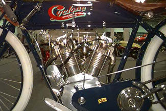 [left side of engine of 1914 Cyclone]
