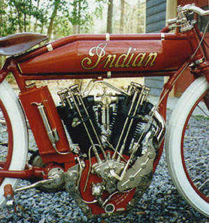 [right side
		of engine of 1915 Indian Motorcycle]