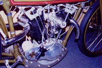 [right
		side of engine of 1923 Harley Davidson]